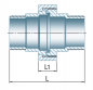 Preview: Verschraubung Typ 335, A/A, flach dichtend, 1"